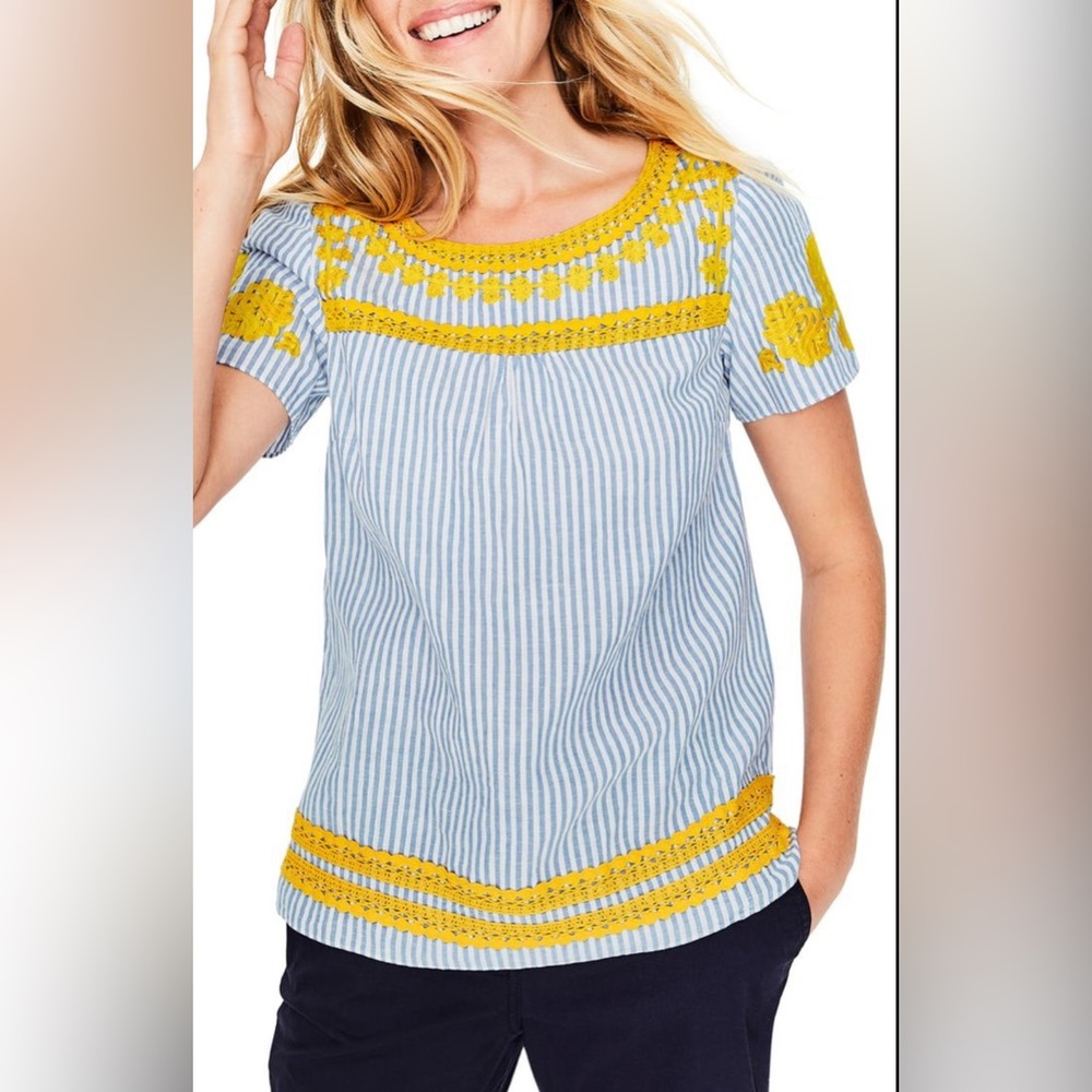 Boden Embroidered Top